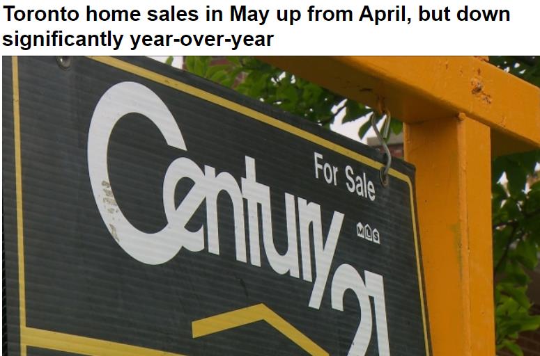 大多伦多地区5月房市环比大涨55.2% 同比大跌53.7% 房屋均价同比升3%